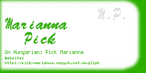 marianna pick business card